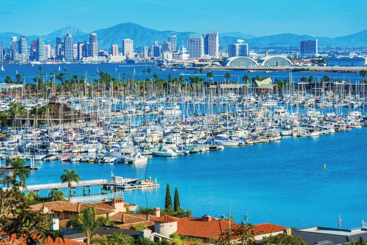 San Diego, California boating.