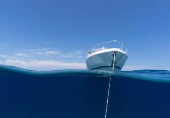 Double-anchoring a boat