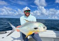 Capt. Matt Luttman holds a pompano caught inshore near St. Petersburg, Florida