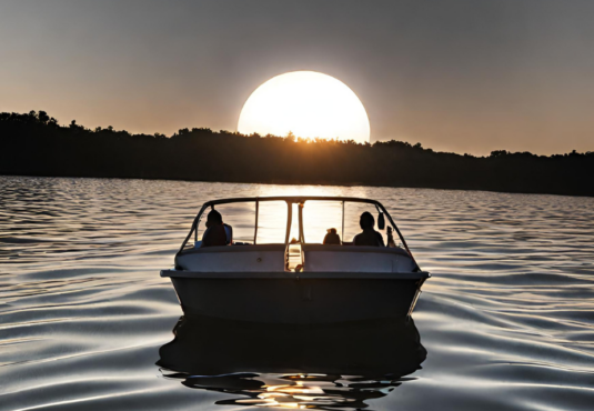 april 8 solar eclipse by boat