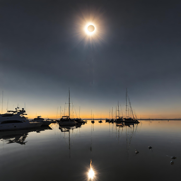boat rental for solar eclipse april 8