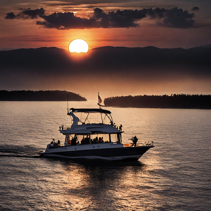 solar eclipse viewing from the water