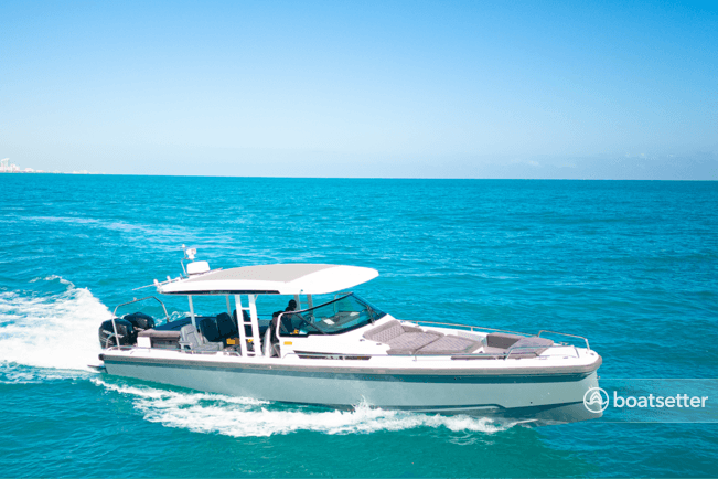 Sunset, Sightseeing and Comfort with this Mega Super Boat